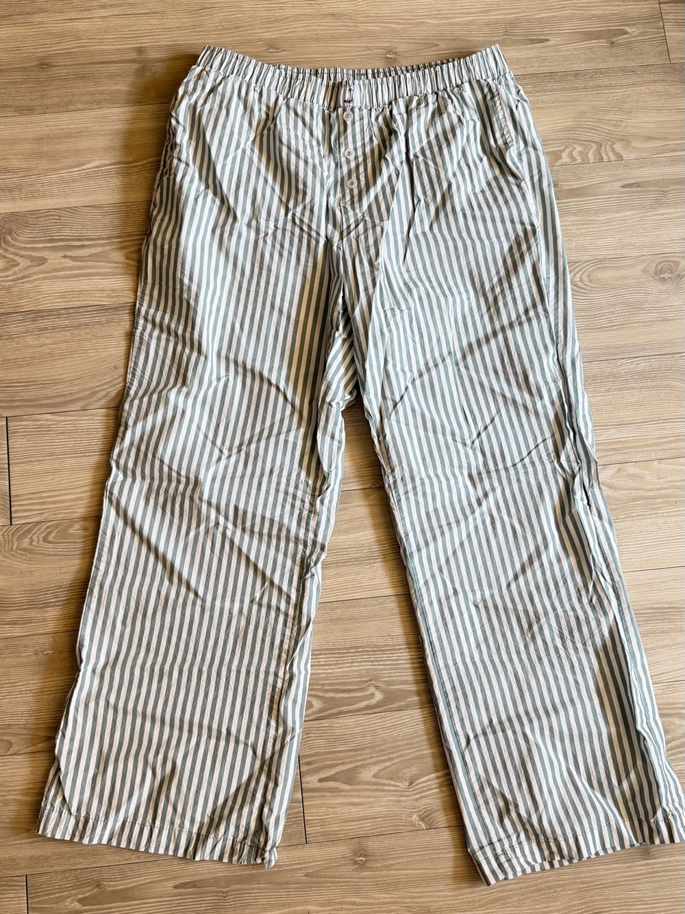 happily grey striped pajama pants